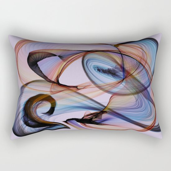 Bird Flame Purple Rectangular Pillow
