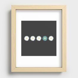Five middle objects daisy pattern 1 Recessed Framed Print