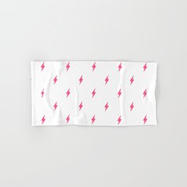 Lightning Bolt Pattern Pink Hand & Bath Towel