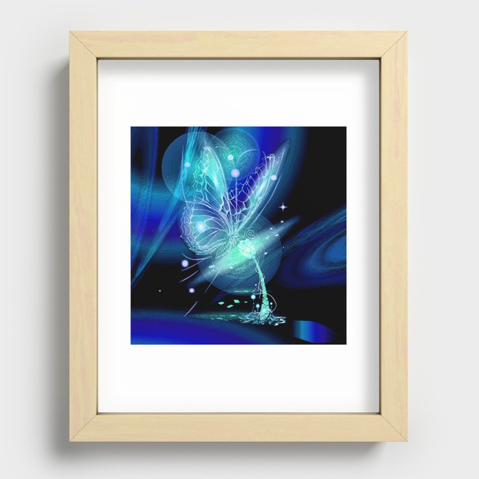 Galactic Butterfly Recessed Framed Print