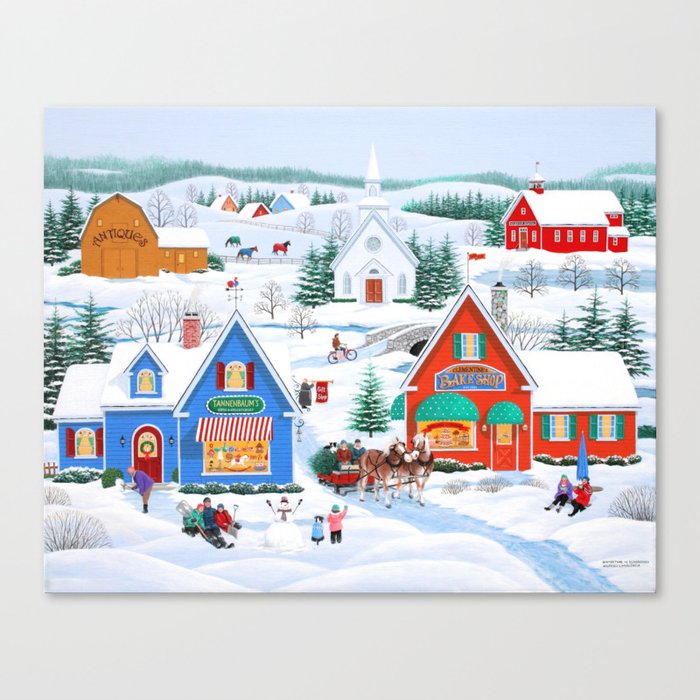 Wintertime in Sugarcreek Canvas Print