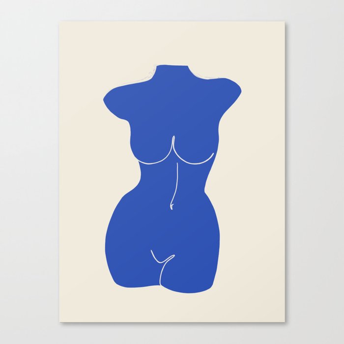 nude II / blue Canvas Print
