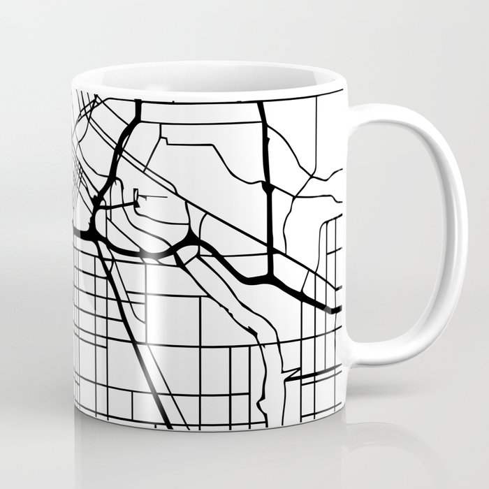 MINNEAPOLIS MINNESOTA BLACK CITY STREET MAP ART Coffee Mug