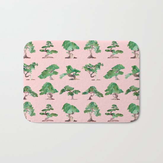 Bonsais Pink Bath Mat