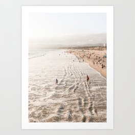 Coast Of California Santa Monica  Photo | Pacific Ocean Beach Art Print | USA Travel Photography Art Print