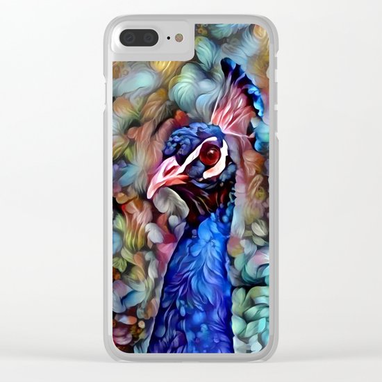 Petaled Peacock Clear iPhone Case