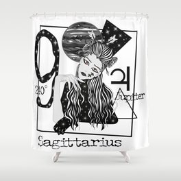 Sagittarius - Zodiac Sign Shower Curtain