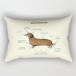 Anatomy of a Dachshund Rectangular Pillow