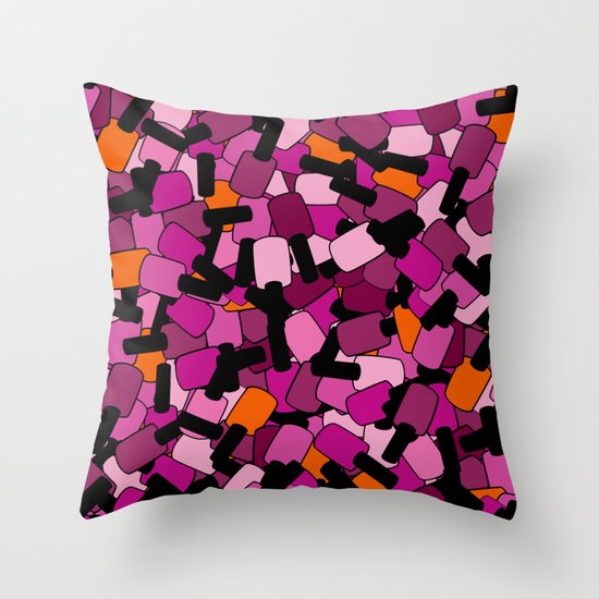 Nail Polish Throw Pillow