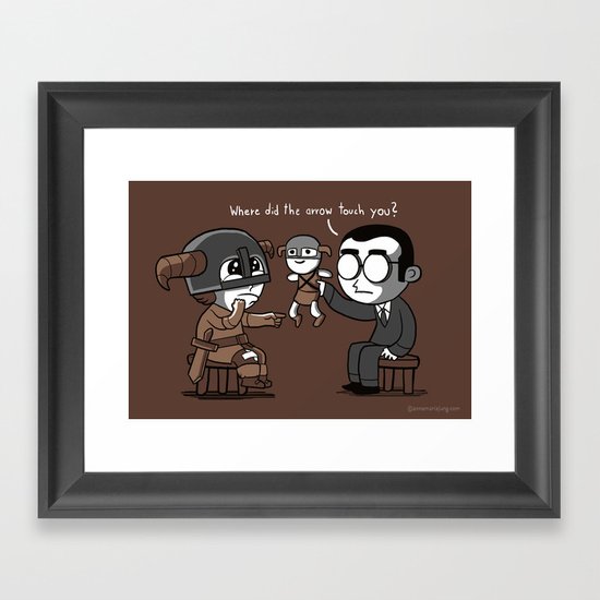 Knee Trouble Framed Art Print