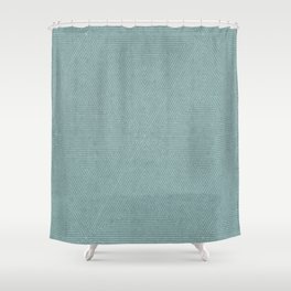 boho triangle stripes - dusty blue Shower Curtain