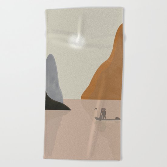 Chinese landscape Beach Towel