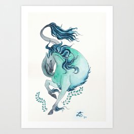 Kelpie and Seaweed Art Print