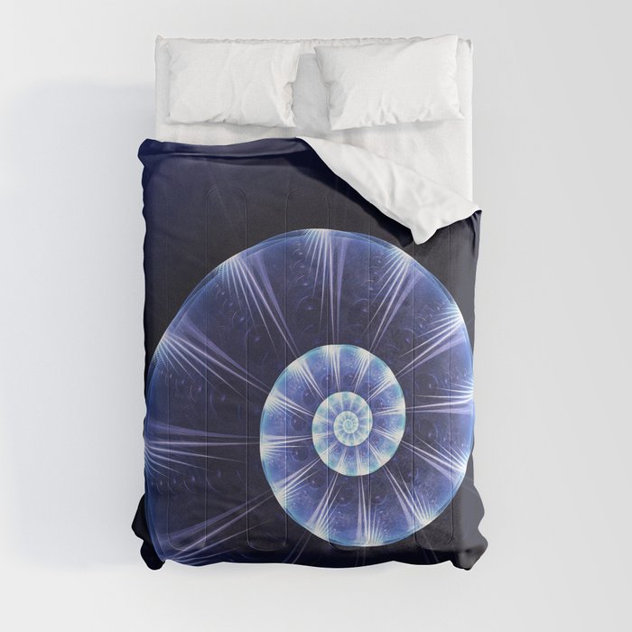 Blue Spiral Comforter