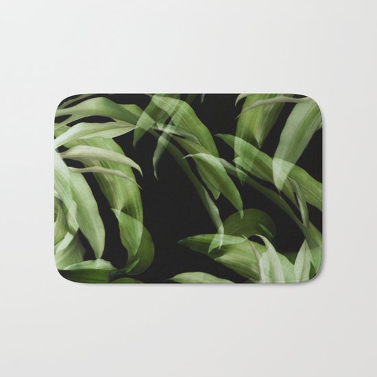 Tropical leaves. Pattern. Bath Mat