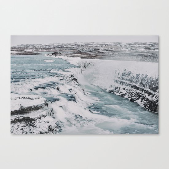 A night at the Gullfoss Canvas Print