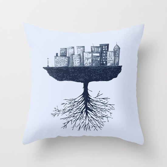 The World Against the World Throw Pillow