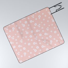 Pink Daisy Dot Picnic Blanket