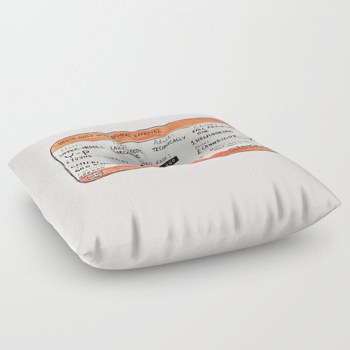 Life Crisis in a Train Ticket Floor Pillow