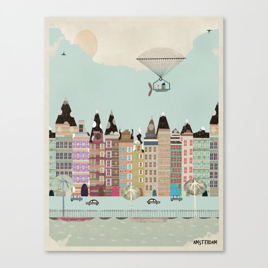 Visit Amsterdam Canvas Print