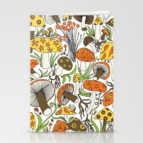 Hand-drawn Mushrooms Stationery Cards