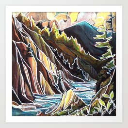 Creek Canyons, British Columbia Art Print