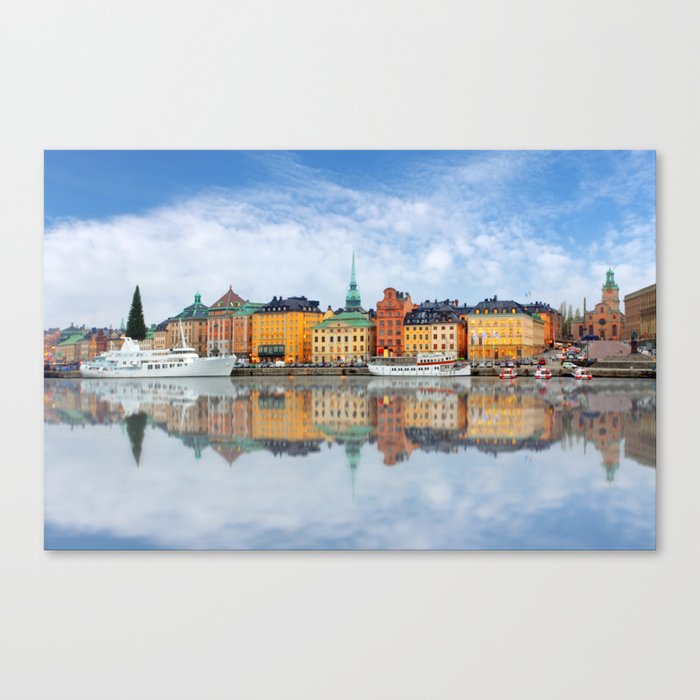 A Panorama of Gamla Stan in Stockholm, Sweden Canvas Print