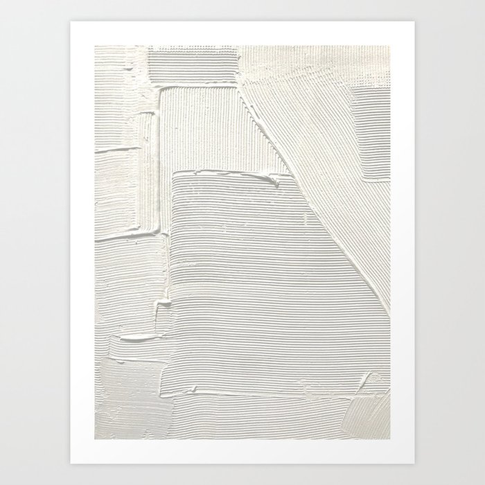 Relief 2 An Abstract Textured Piece In White By Alyssa Hamilton Art Art Print By Blushingbrushstudio Society6