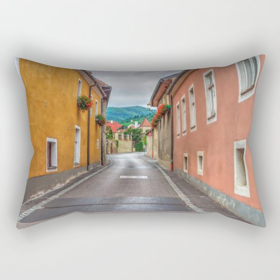 Geraniums all in a Row Rectangular Pillow