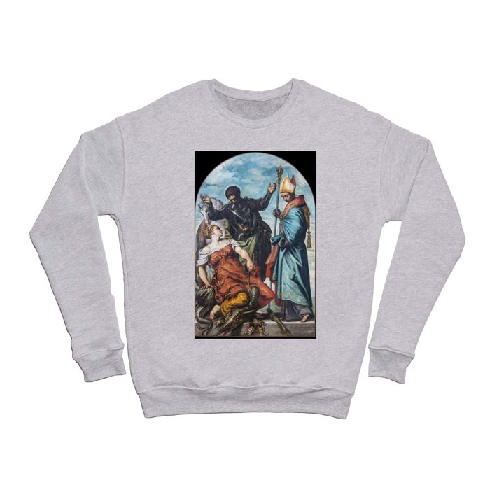 Accademia - San Luigi, san Giorgio e la Principessa - Tintoretto  Crewneck Sweatshirt