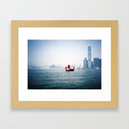 Hong Kong Junk Framed Art Print