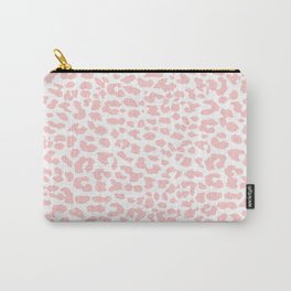 Pale Coral Leopard Carry-All Pouch