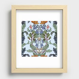 Seamless pattern with flowers in art deco style. Modern trendy print. Recessed Framed Print