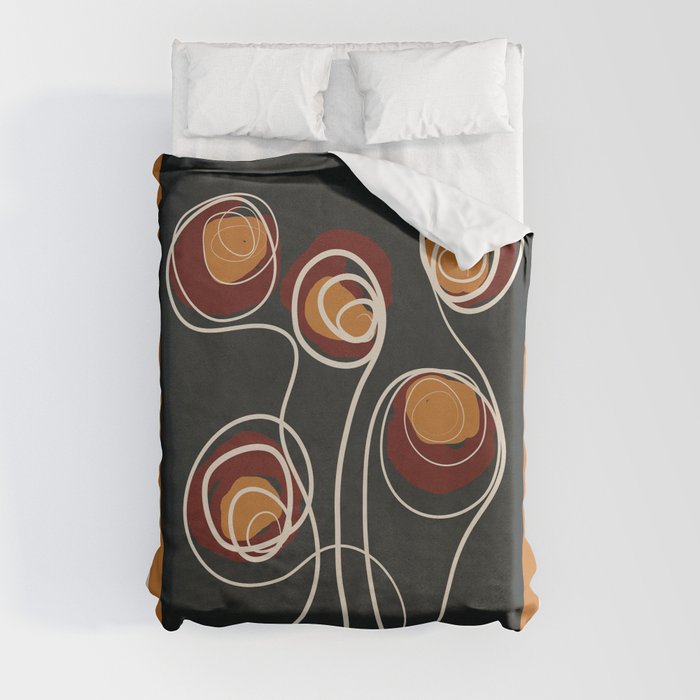 Abstract Flowers 01 Duvet Cover