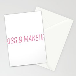 Kiss & Makeup (Pink) Stationery Cards