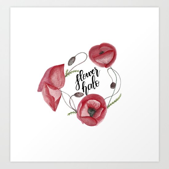 Flower halo Art Print