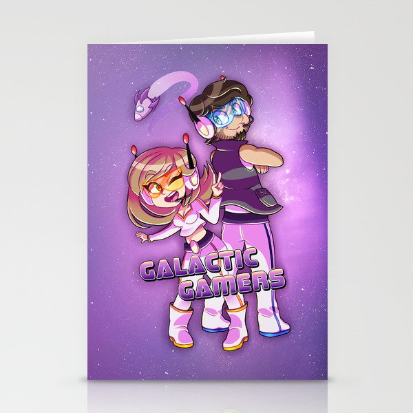 Galactic Gamers Stationery Cards