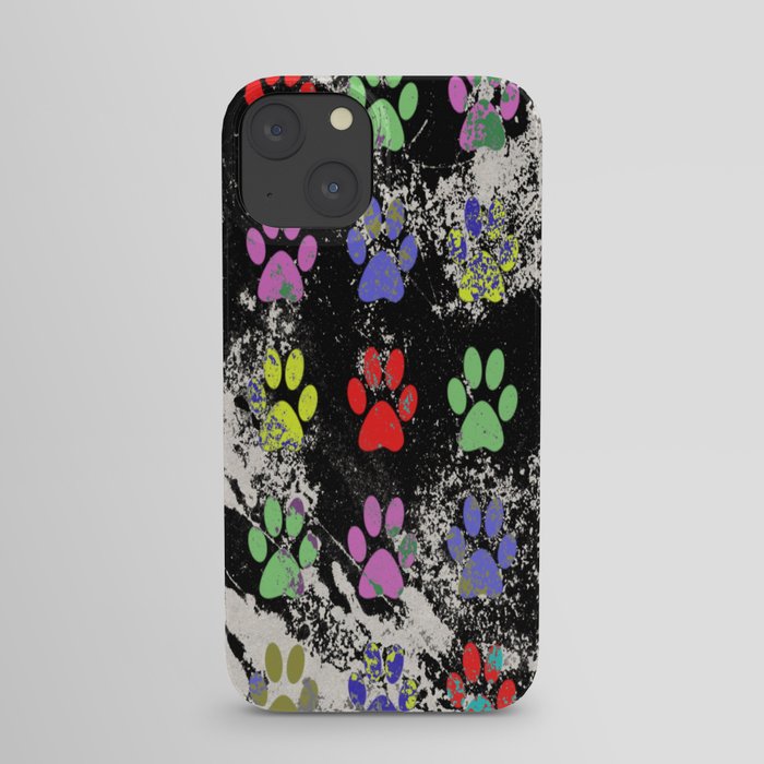 Paw Prints Pattern III - Textured iPhone Case