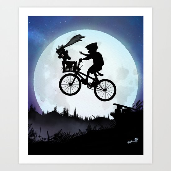 E.T Kid Art Print