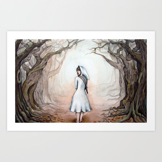Into the trees Art Print