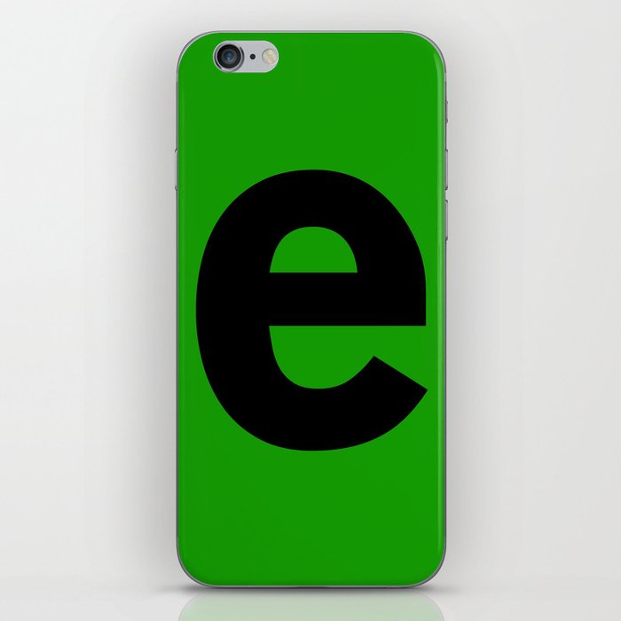 letter E (Black & Green) iPhone Skin