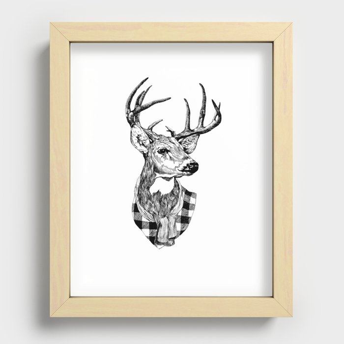 Mr Deer Recessed Framed Print