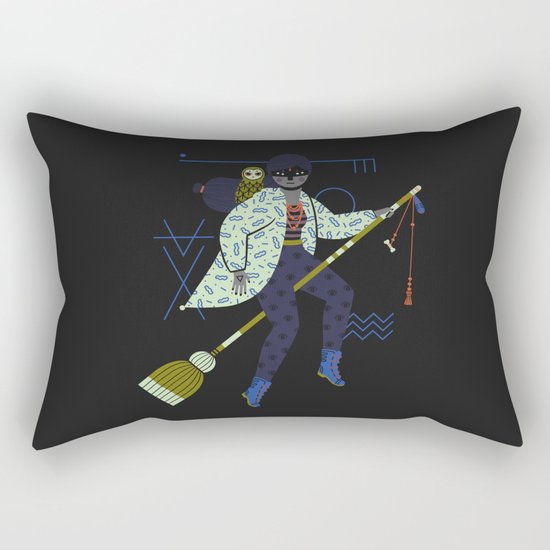 Witch Series: Broomstick Rectangular Pillow