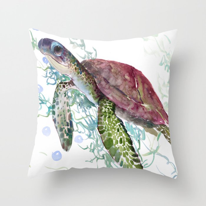 Sea Turtle Throw Pillow