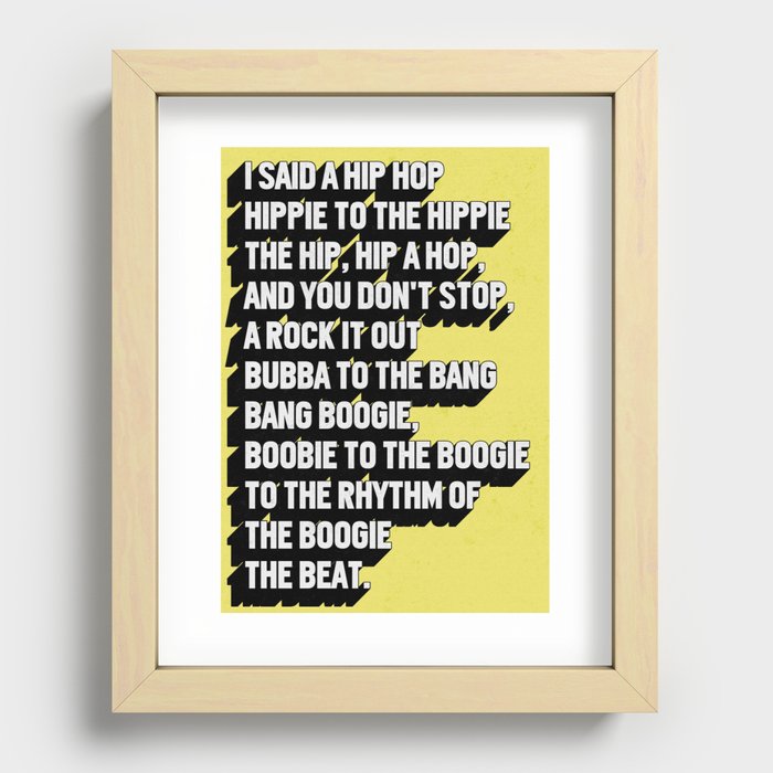 Hip Hop Hippie Recessed Framed Print