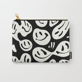 Ghost Melted Happiness Carry-All Pouch | Melting, Popart, Retro, Swirl, Graphicdesign, Boho, Halloween, Abstract, Groovy, Modern 