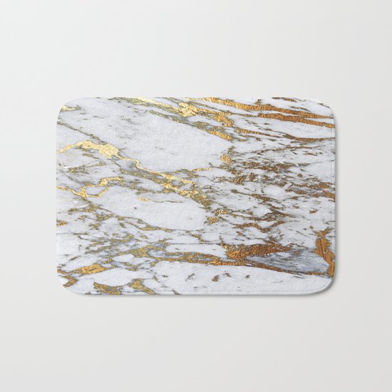 Gold Marble Bath Mat