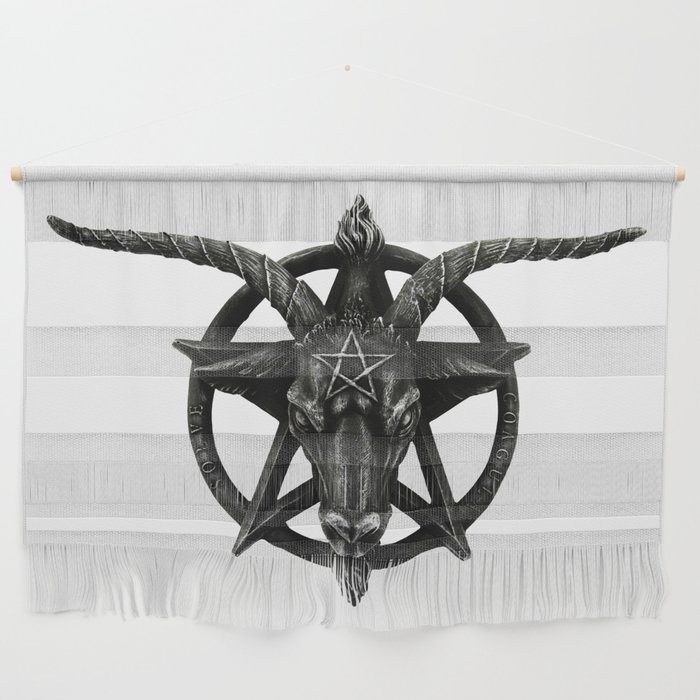 Baphomet Satanic Church Goat Head Wall Hanging