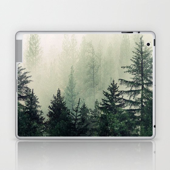Foggy Pine Trees Laptop & iPad Skin
