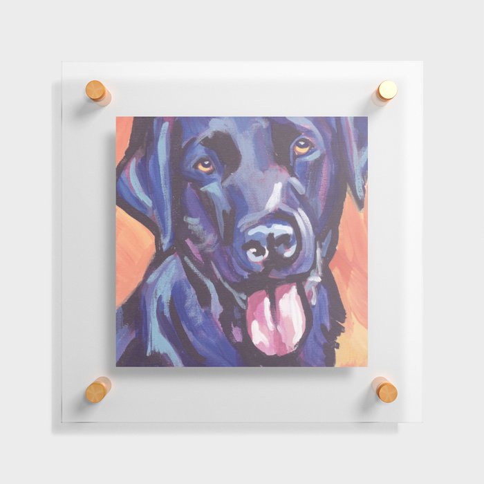The happy Black Lab Love of My Life -your Labrador dog keeps you smiling! Floating Acrylic Print